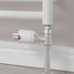 M-TRV-072-ST-W-CU01 - Ramone Modern TRV White Towel Radiator Valves With Sleeves M-TRV-072-ST-W-CU01 - Ramone Modern TRV White Towel Radiator Valves With Sleeves